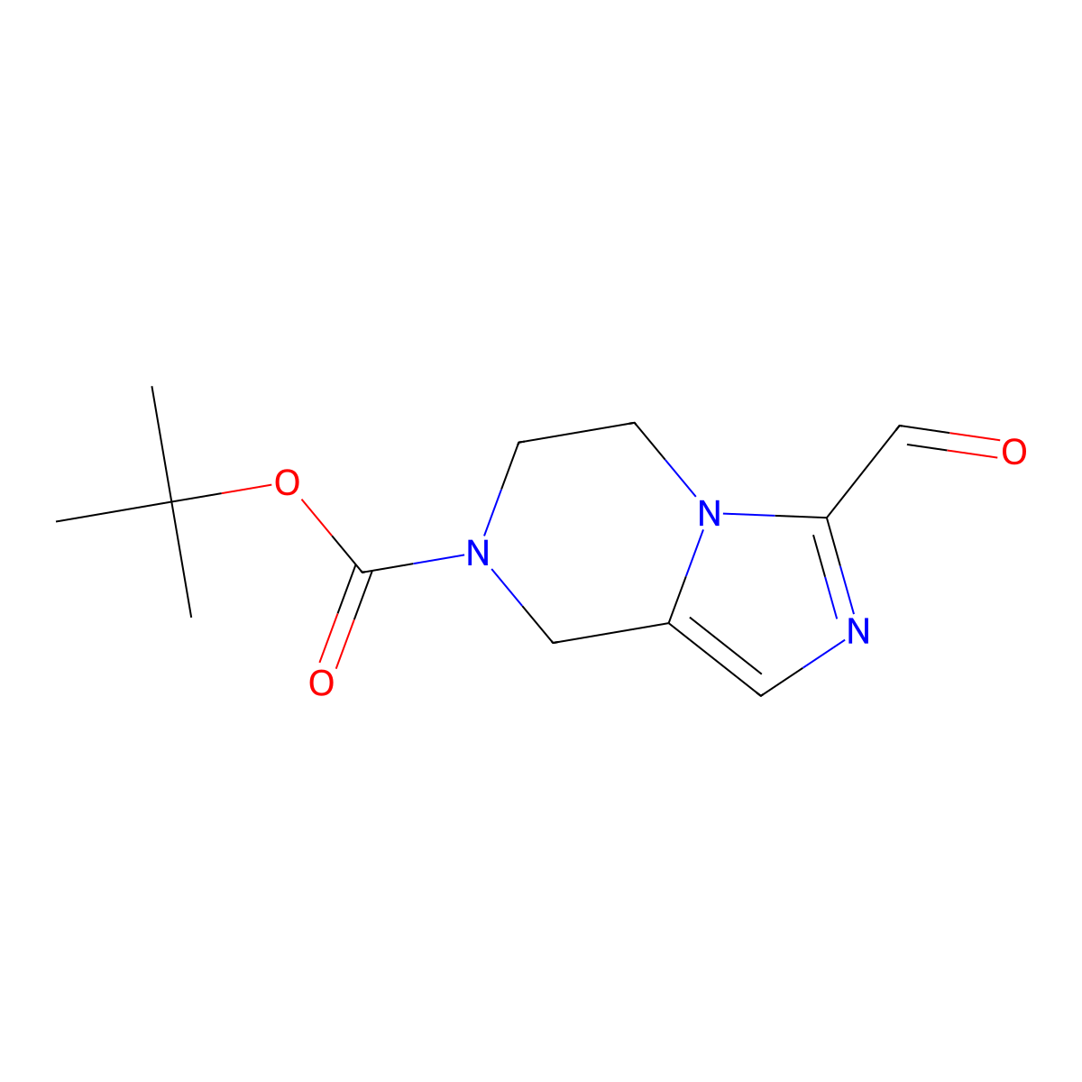 tert-Butyl 3-formyl-5,6-dihydroimidazo[1,5-a]pyrazine-7(8H)-carboxylate molecular structure, CAS 1211593-03-1