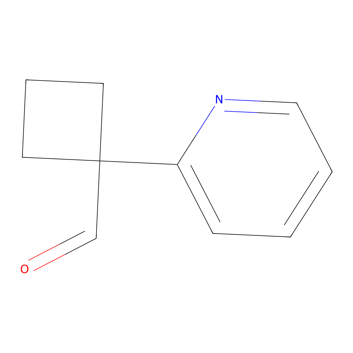 1-(Pyridin-2-yl)cyclobutanecarbaldehyde molecular structure, CAS 1211593-36-0