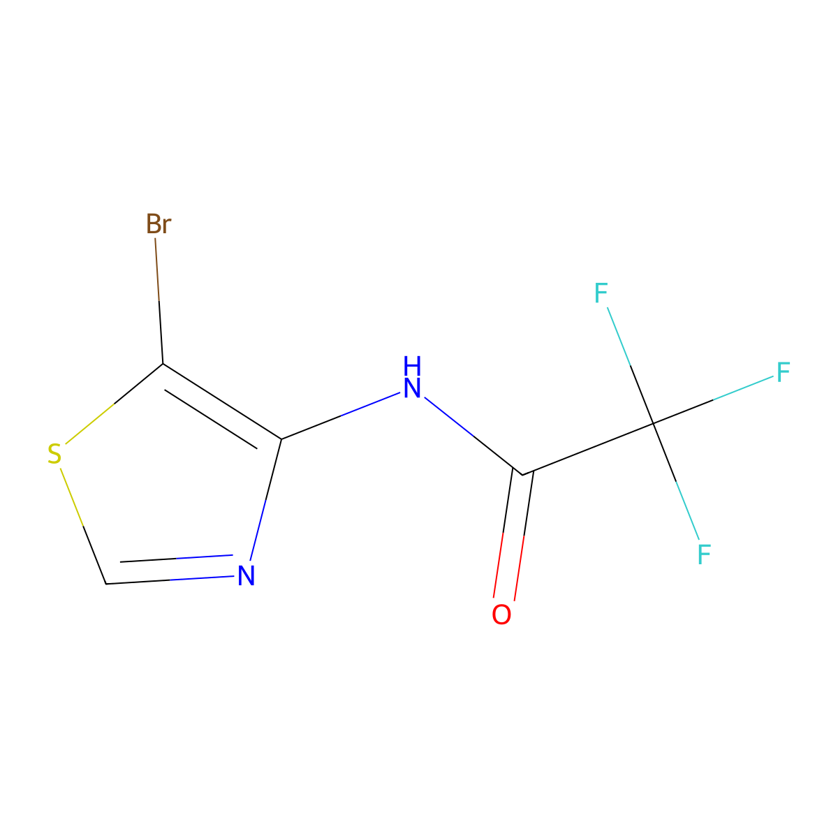 N-(5-bromothiazol-4-yl)-2,2,2-trifluoroacetamide molecular structure, CAS 1211593-45-1