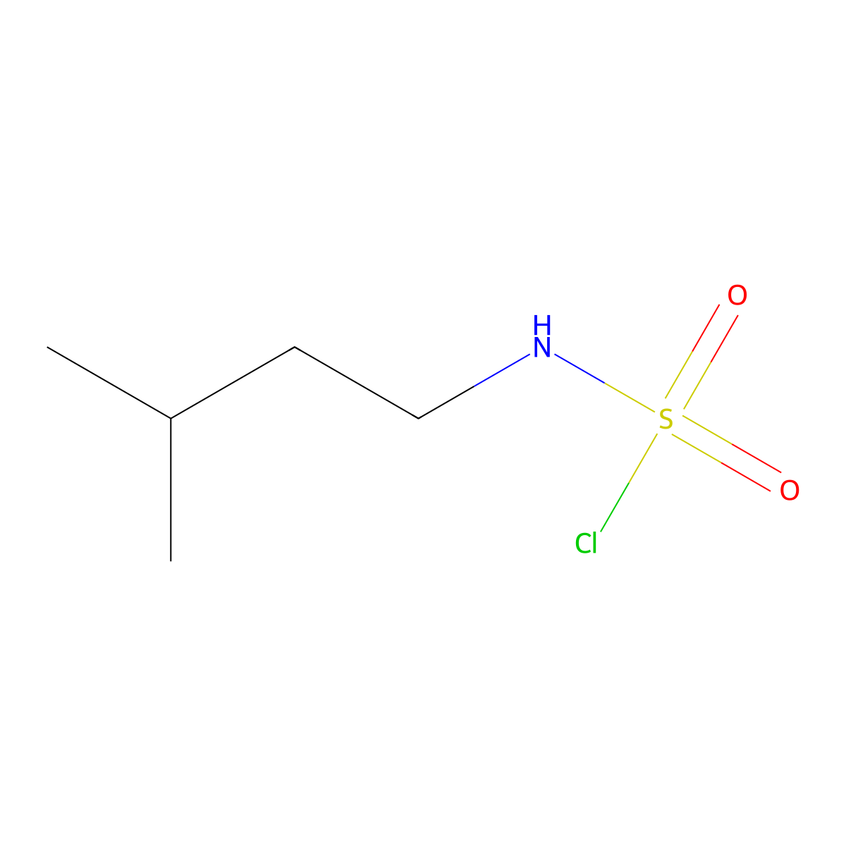 Sulfamoyl chloride, N-(3-methylbutyl)- molecular structure, CAS 1211593-53-1