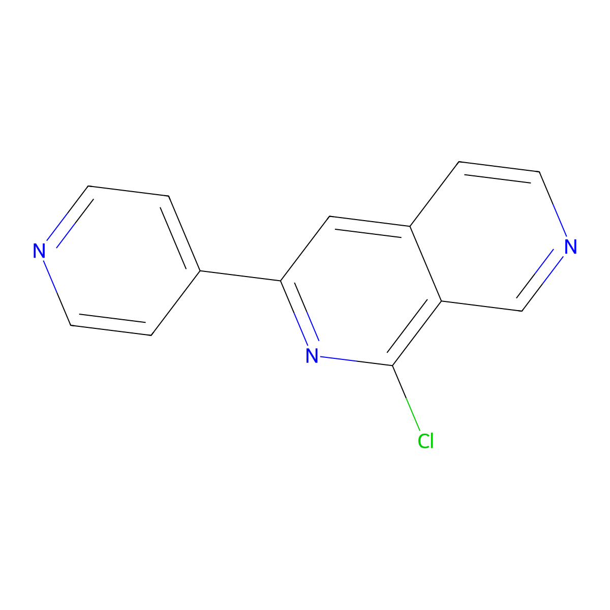 1-Chloro-3-(pyridin-4-yl)-2,7-naphthyridine molecular structure, CAS 1211593-56-4