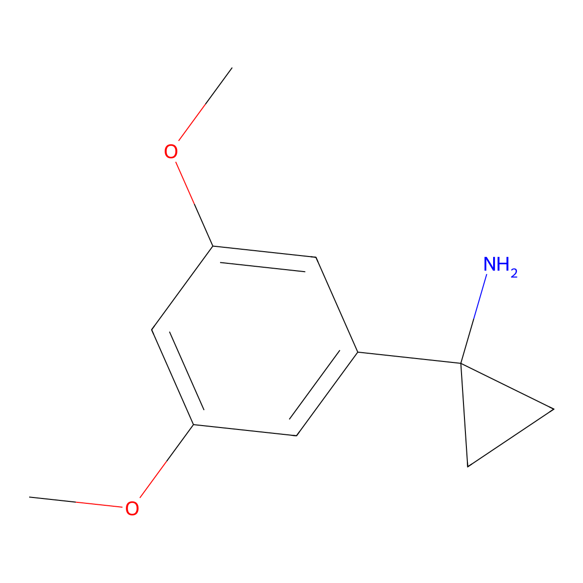 1-(3,5-Dimethoxyphenyl)cyclopropanamine molecular structure, CAS 1211593-67-7