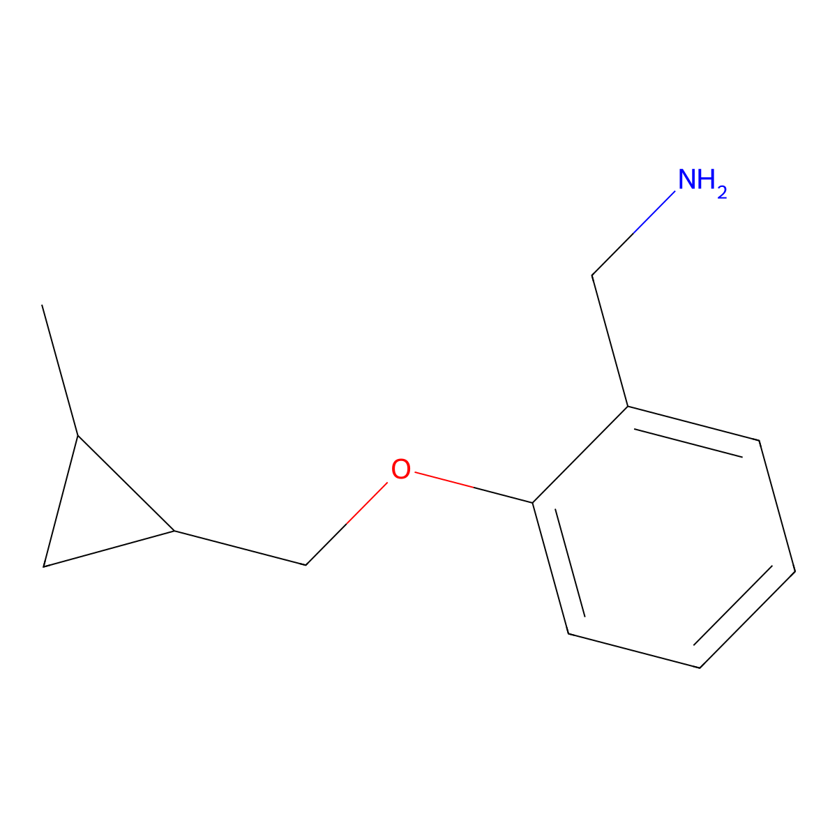 [2-[(2-Methylcyclopropyl)methoxy]phenyl]methanamine molecular structure, CAS 1211594-03-4