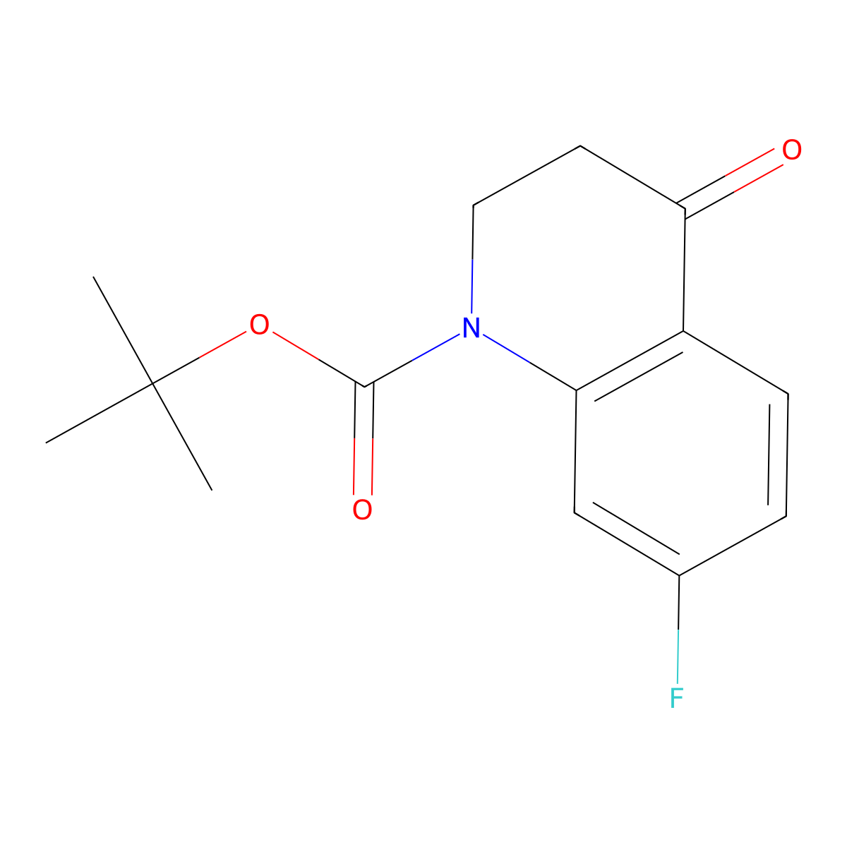 N-Boc-7-fluoro-3,4-dihydroquinoline-4(2H)-one molecular structure, CAS 1211594-21-6