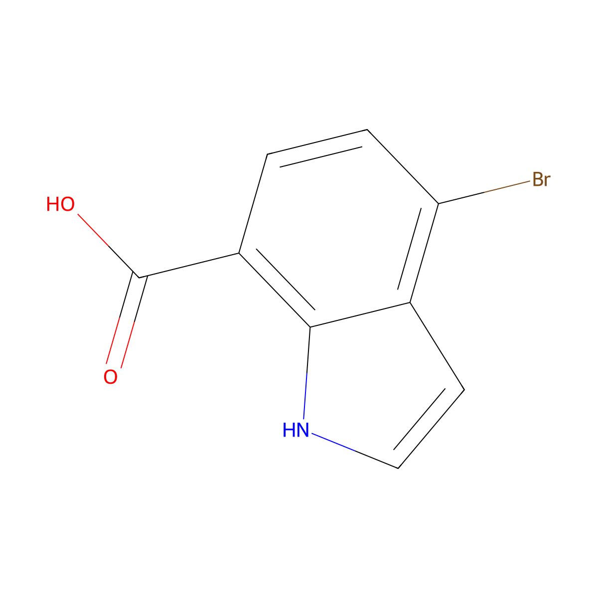 4-Bromo-1H-indole-7-carboxylic acid molecular structure, CAS 1211594-25-0