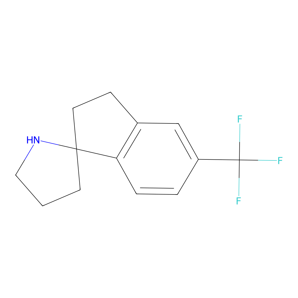 5-(Trifluoromethyl)-2,3-dihydrospiro[indene-1,2'-pyrrolidine] molecular structure, CAS 1211594-38-5