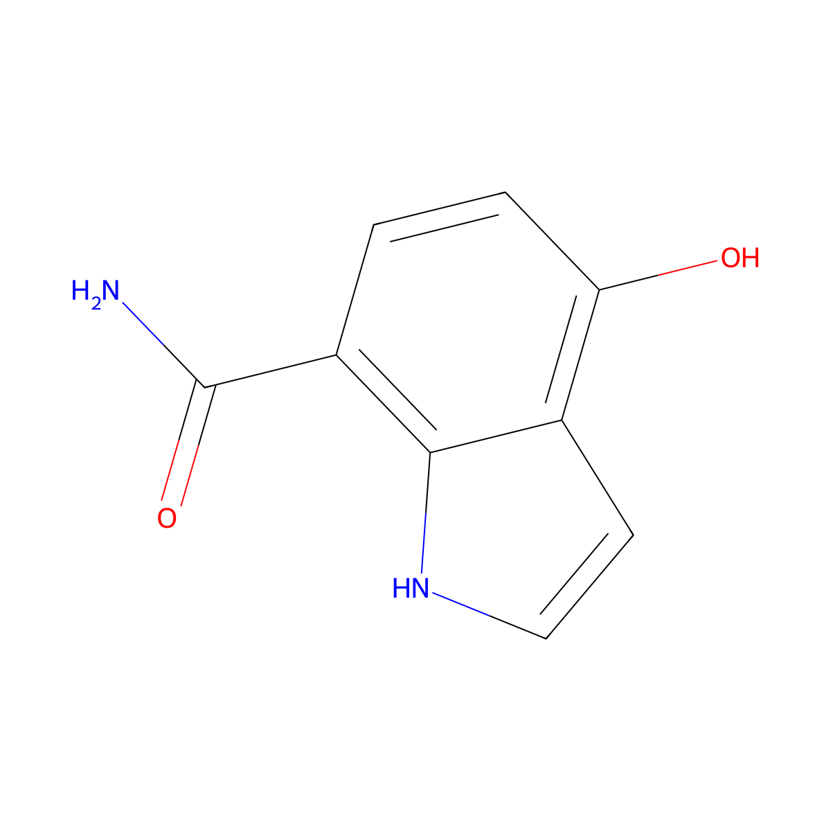 4-Hydroxy-1H-indole-7-carboxamide molecular structure, CAS 1211594-40-9