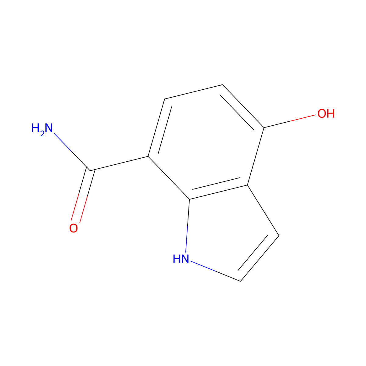 4-Hydroxy-1H-indole-7-carboxamide molecular structure, CAS 1211594-40-9