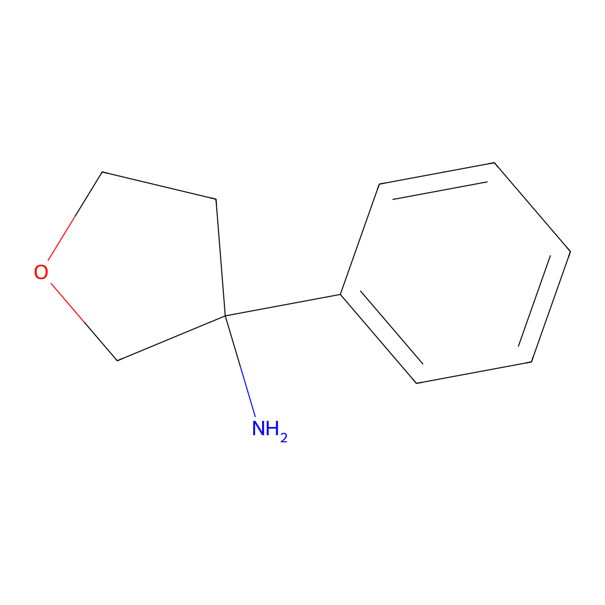 3-Phenyltetrahydrofuran-3-amine molecular structure, CAS 1211594-69-2