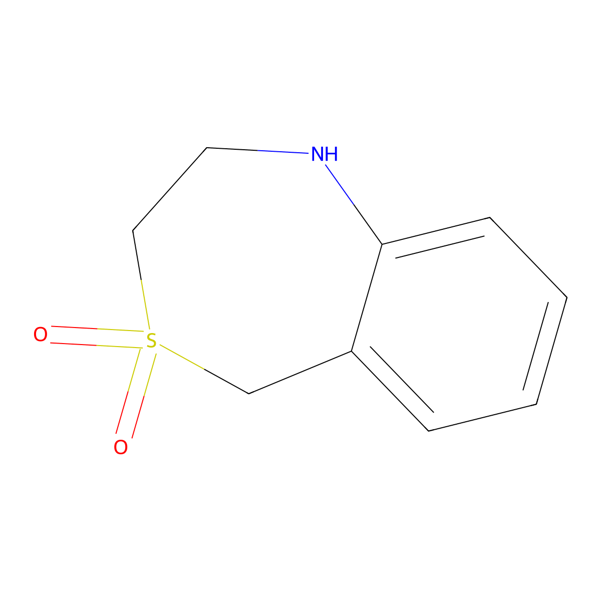 4,1-Benzothiazepine, 1,2,3,5-tetrahydro-, 4,4-dioxide molecular structure, CAS 1211594-99-8