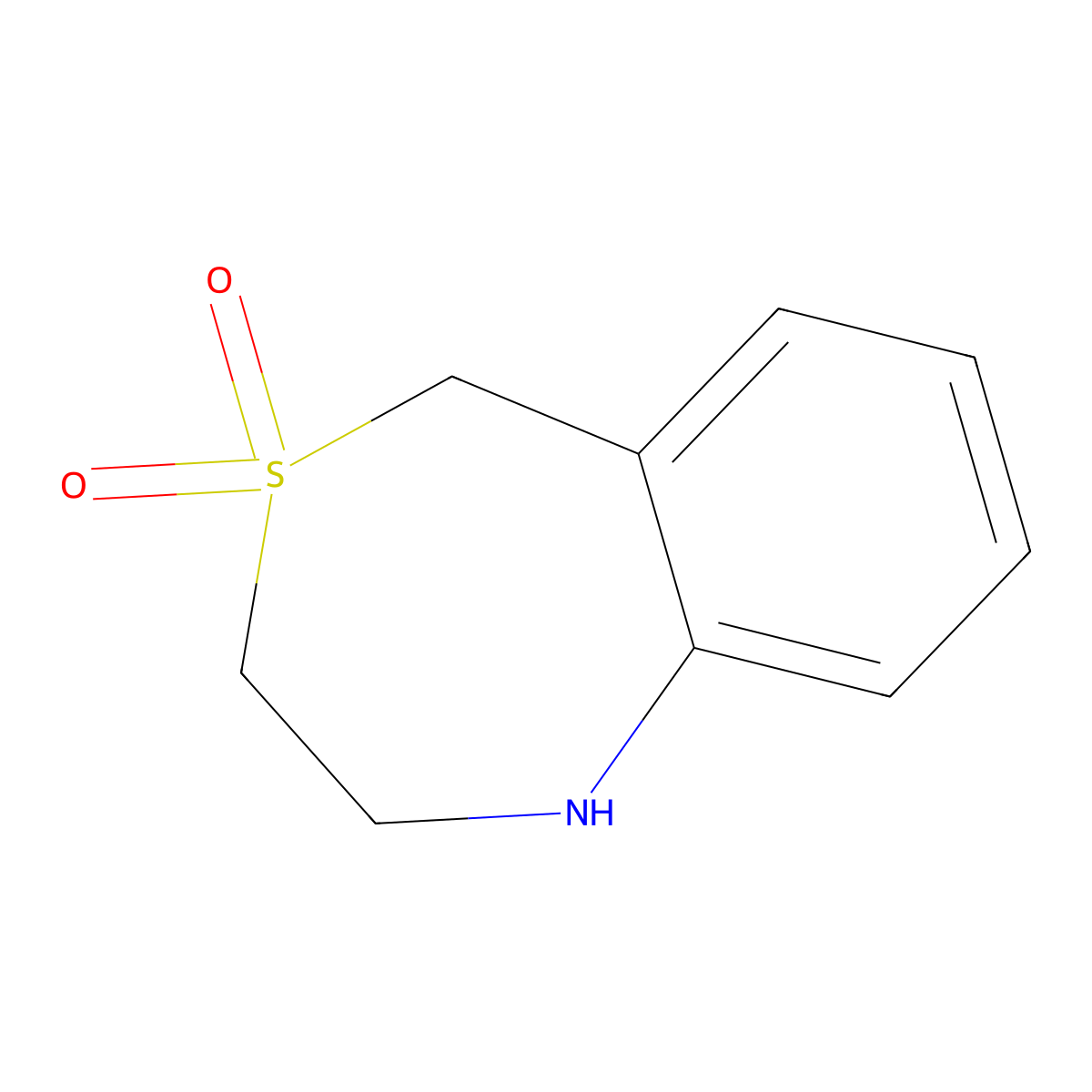 4,1-Benzothiazepine, 1,2,3,5-tetrahydro-, 4,4-dioxide molecular structure, CAS 1211594-99-8