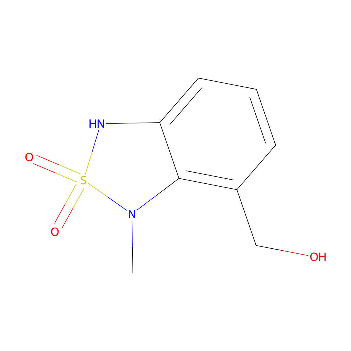 7-(Hydroxymethyl)-1-methyl-1,3-dihydrobenzo[c][1,2,5]thiadiazole 2,2-dioxide molecular structure, CAS 1211595-14-0