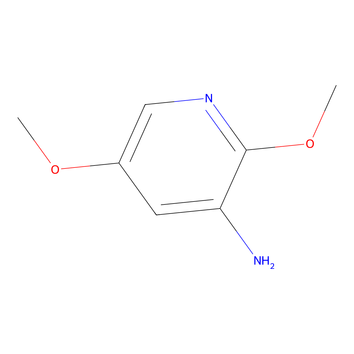 2,5-Dimethoxypyridin-3-amine molecular structure, CAS 1211595-19-5
