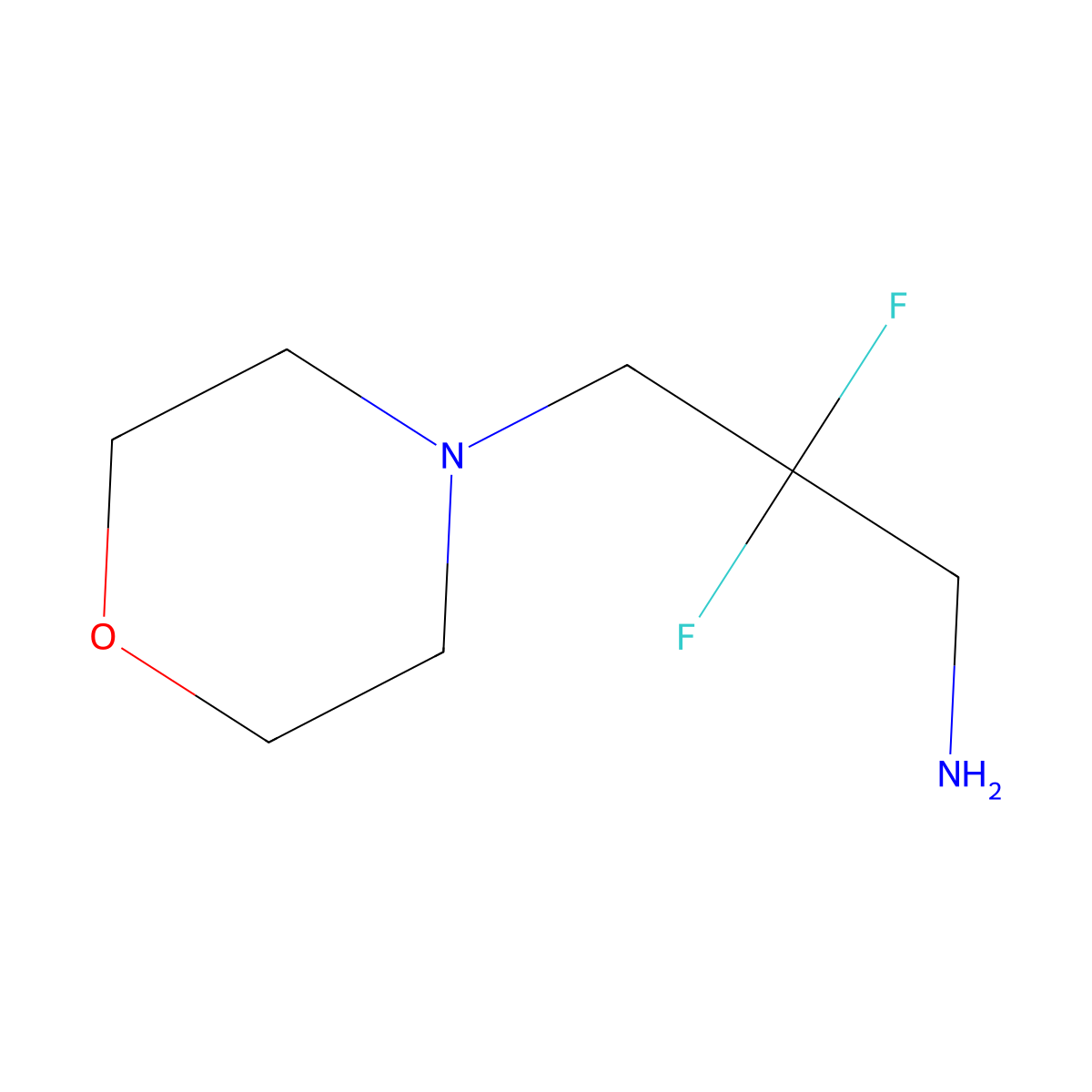 2,2-Difluoro-3-morpholinopropan-1-amine molecular structure, CAS 1211595-26-4