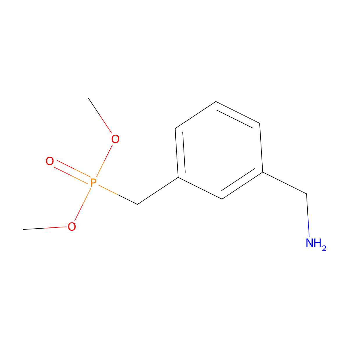 (3-Aminomethyl-benzyl)-phosphonic acid dimethyl ester molecular structure, CAS 1211595-35-5
