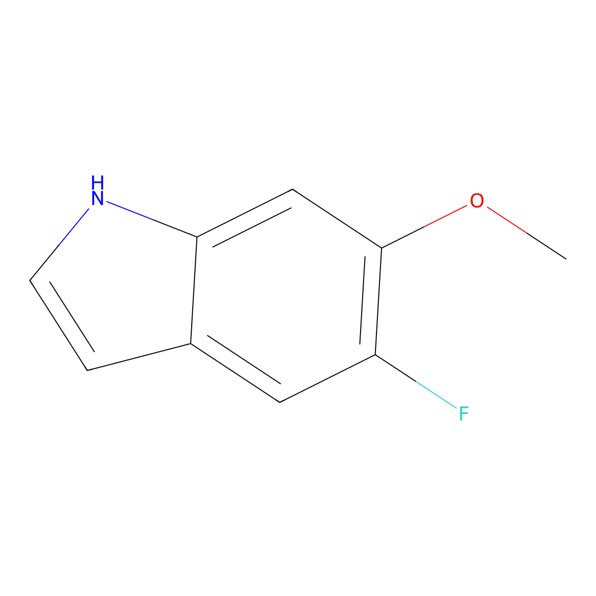 5-Fluoro-6-methoxy-1H-indole molecular structure, CAS 1211595-72-0