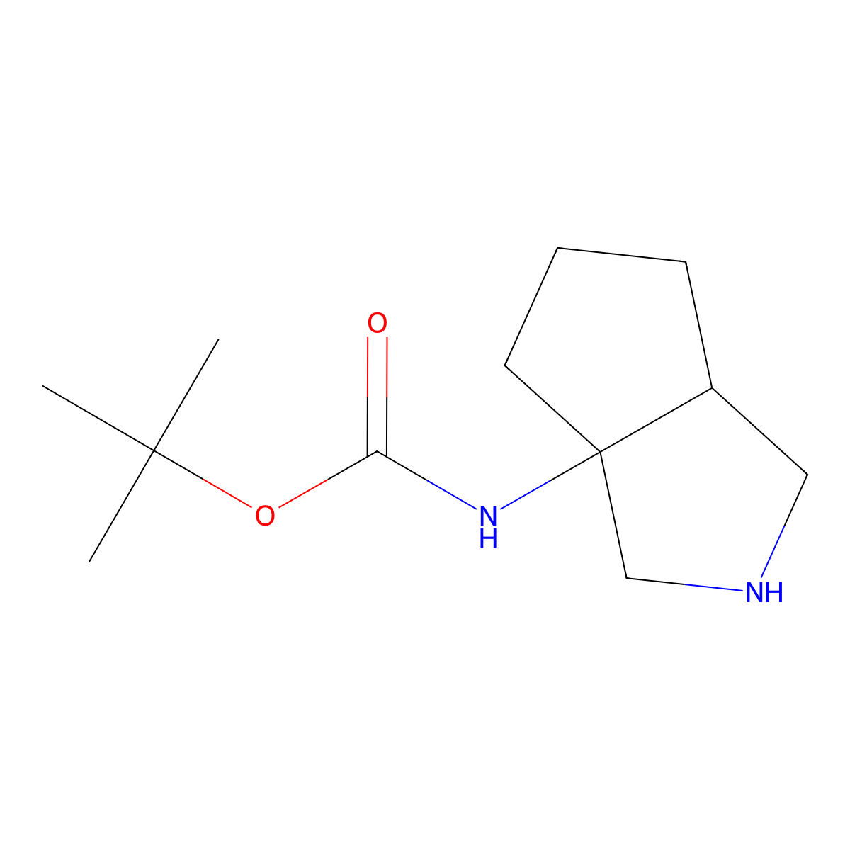 tert-butyl N-{octahydrocyclopenta[c]pyrrol-3a-yl}carbamate molecular structure, CAS 1211595-89-9