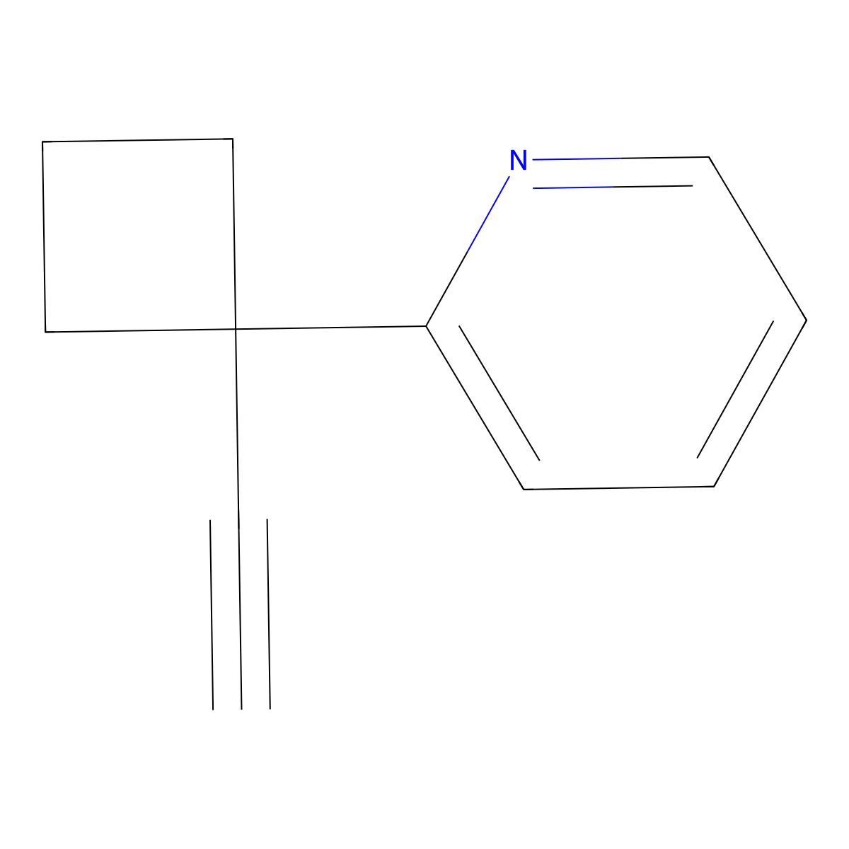 2-(1-Ethynylcyclobutyl)pyridine molecular structure, CAS 1211596-04-1