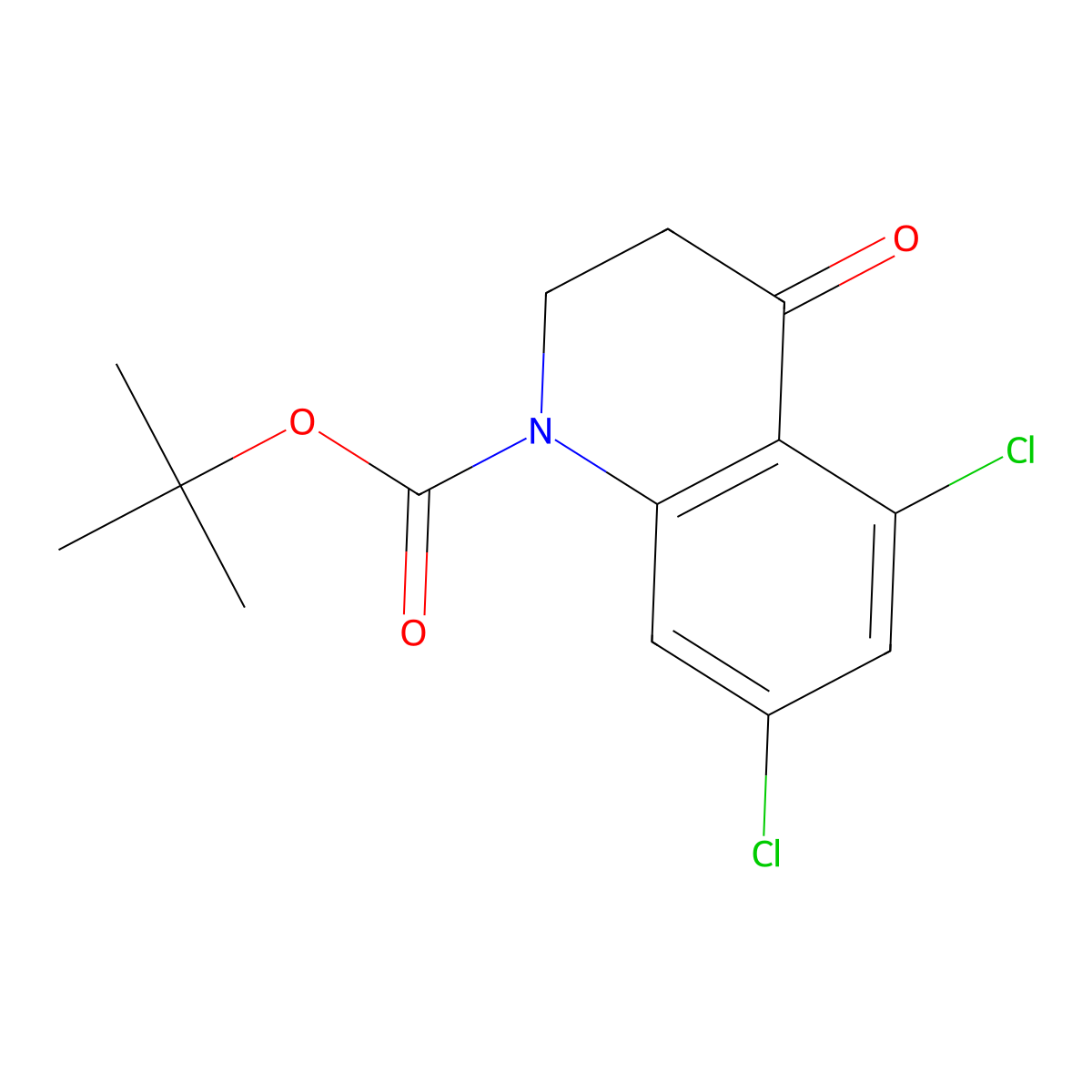 N-Boc-5,7-dichloro-2,3-dihydroquinolin-4(1H)-one molecular structure, CAS 1211596-26-7