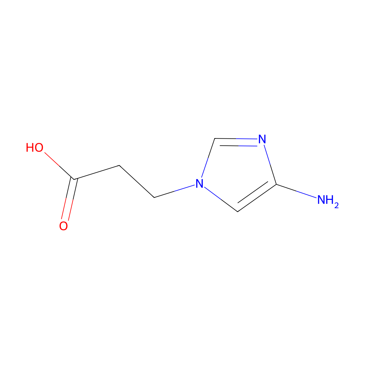 3-(4-Amino-imidazol-1-YL)-propionic acid molecular structure, CAS 1211596-27-8