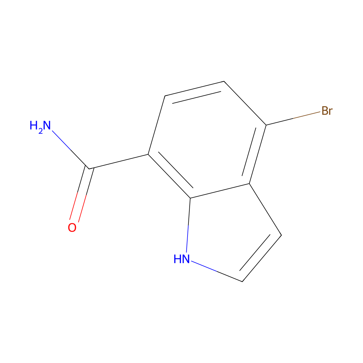 4-Bromo-1H-indole-7-carboxamide molecular structure, CAS 1211596-82-5