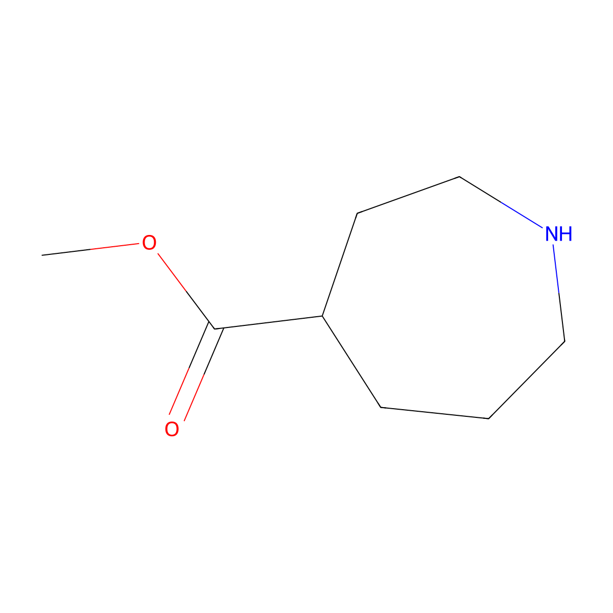 Methyl azepane-4-carboxylate molecular structure, CAS 1211596-98-3