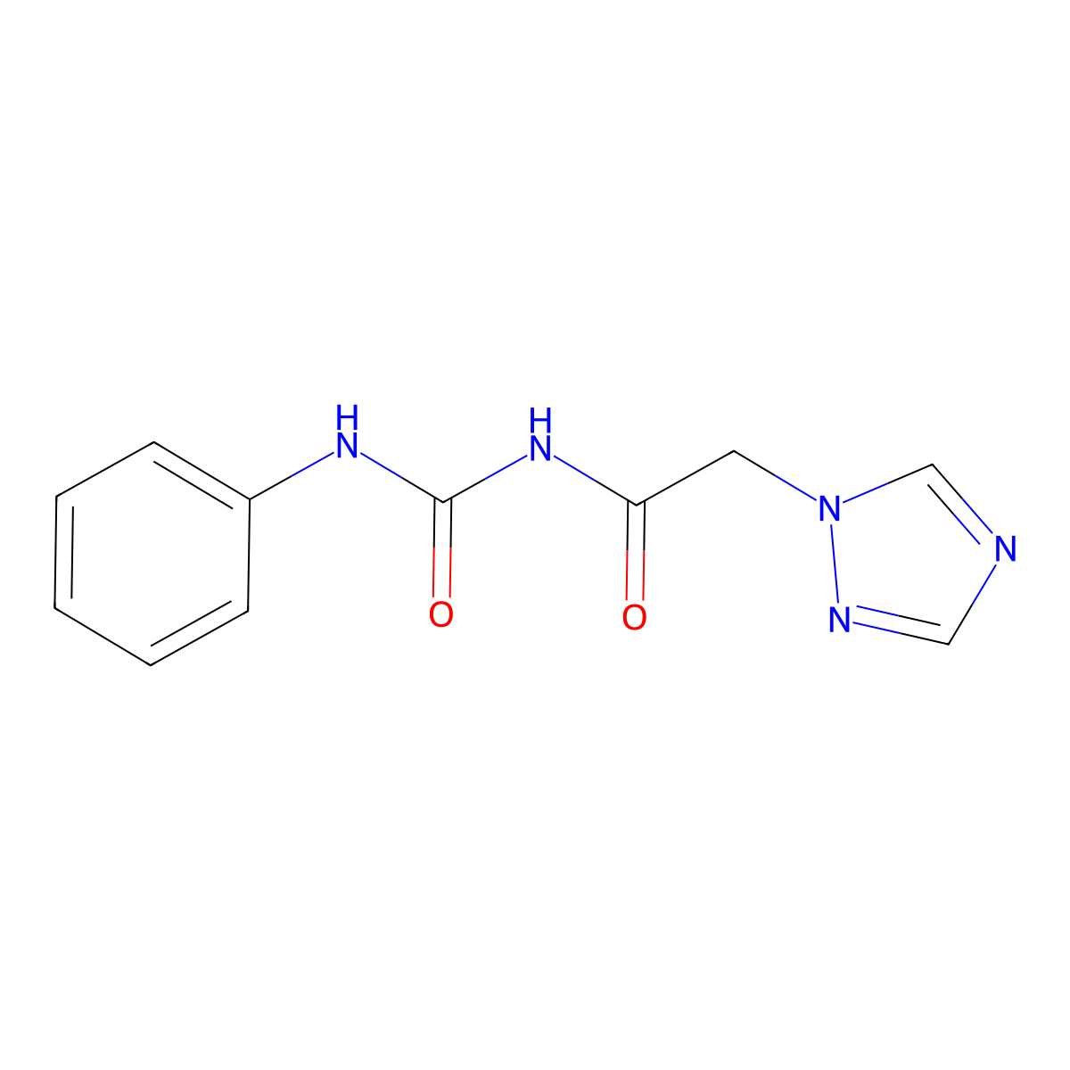 N-phenyl-N'-[2-(1H-1,2,4-triazol-1-yl)acetyl]urea molecular structure, CAS 1211603-39-2