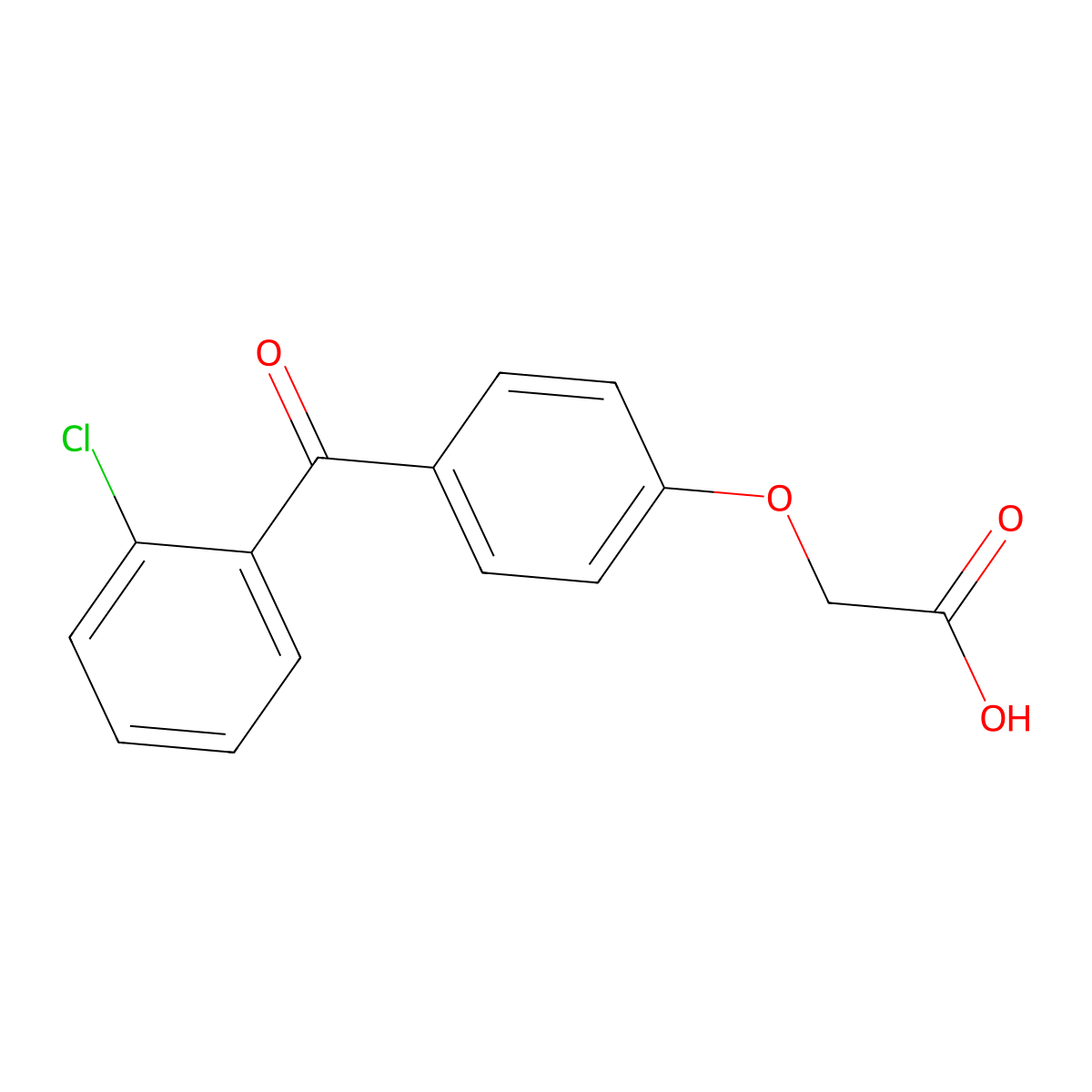 2-[4-(2-Chlorobenzoyl)phenoxy]acetic acid molecular structure, CAS 1211616-43-1