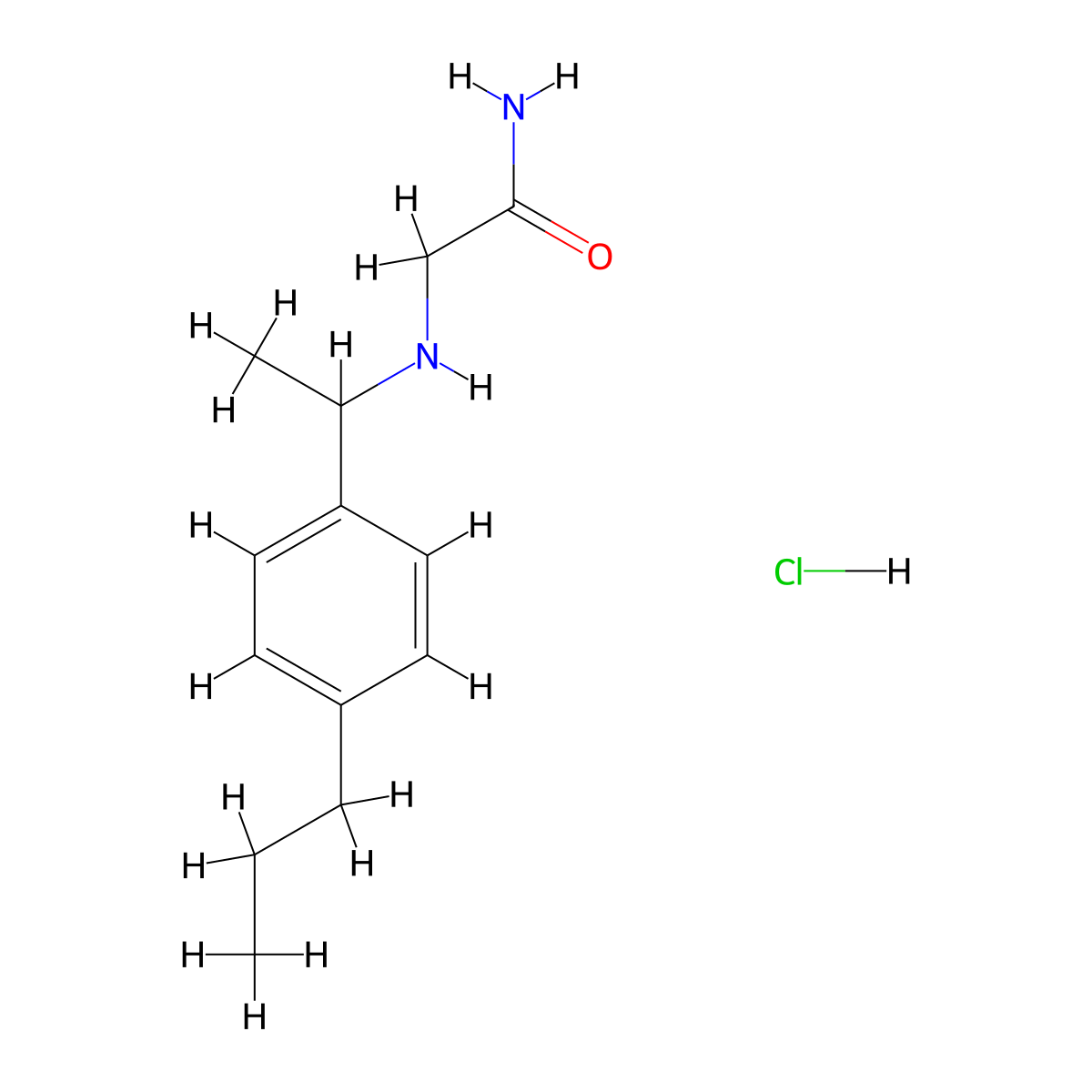 2-{[1-(4-Propylphenyl)ethyl]amino}acetamide hydrochloride molecular structure, CAS 1211629-46-7