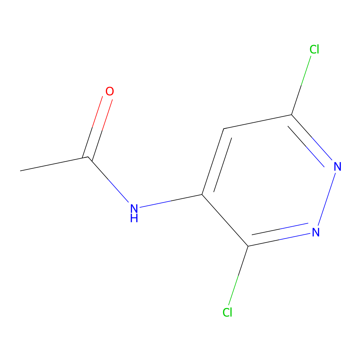 N-(3,6-dichloropyridazin-4-yl)acetamide molecular structure, CAS 121163-50-6