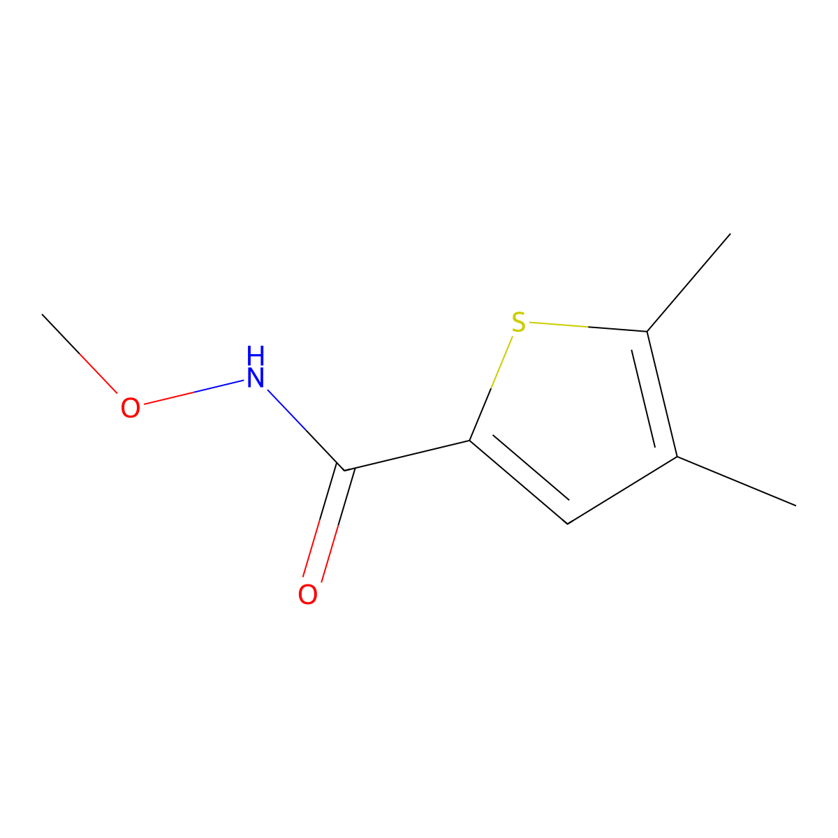 N-Methoxy-4,5-dimethyl-2-thiophenecarboxamide molecular structure, CAS 1211636-75-7