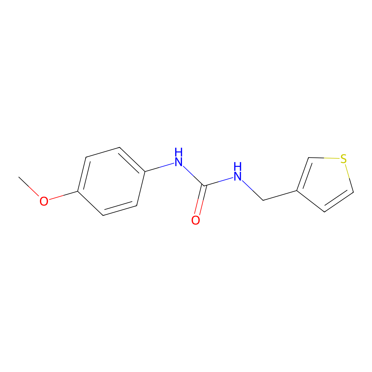 1-(4-Methoxyphenyl)-3-(thiophen-3-ylmethyl)urea molecular structure, CAS 1211667-94-5