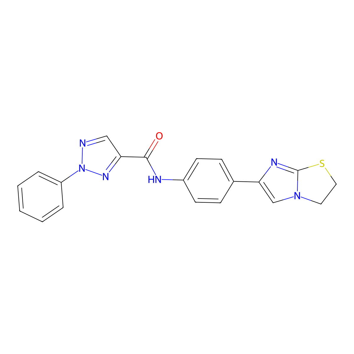 N-(4-(2,3-dihydroimidazo[2,1-b]thiazol-6-yl)phenyl)-2-phenyl-2H-1,2,3-triazole-4-carboxamide molecular structure, CAS 1211669-58-7