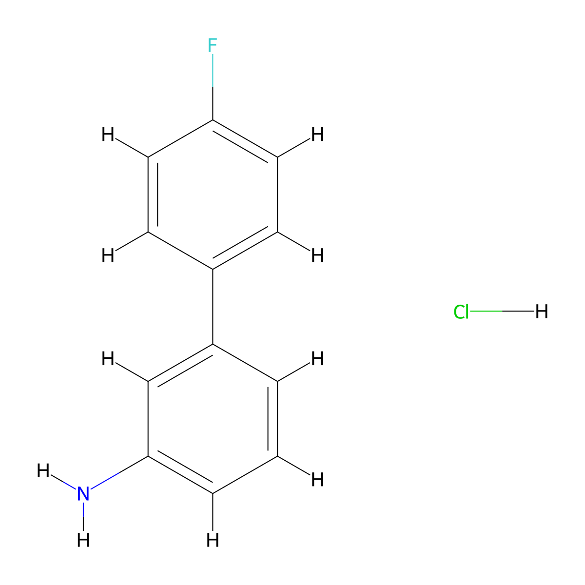 (4'-Fluoro-3-biphenylyl)amine hydrochloride molecular structure, CAS 1211678-27-1