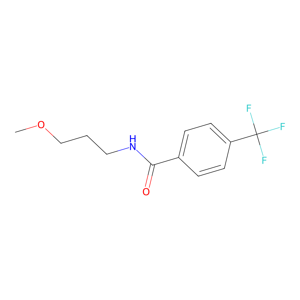 N-(3-methoxypropyl)-4-(trifluoromethyl)benzamide molecular structure, CAS 1211683-95-2