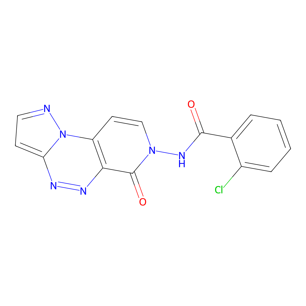 2-chloro-N-(6-oxopyrazolo[5,1-c]pyrido[4,3-e][1,2,4]triazin-7(6H)-yl)benzamide molecular structure, CAS 1211687-80-7