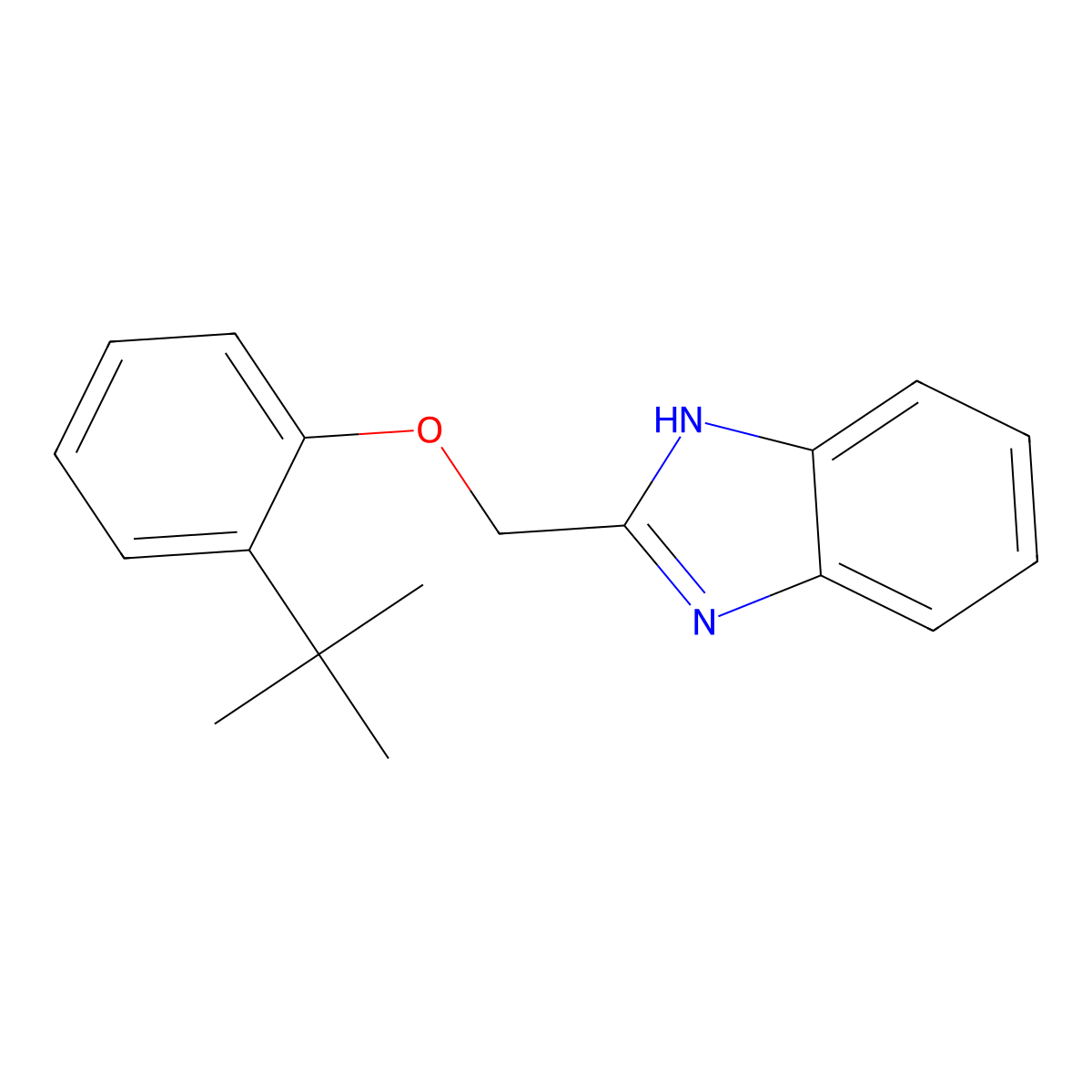 2-[(2-tert-Butylphenoxy)methyl]-1H-benzimidazole molecular structure, CAS 1211688-51-5