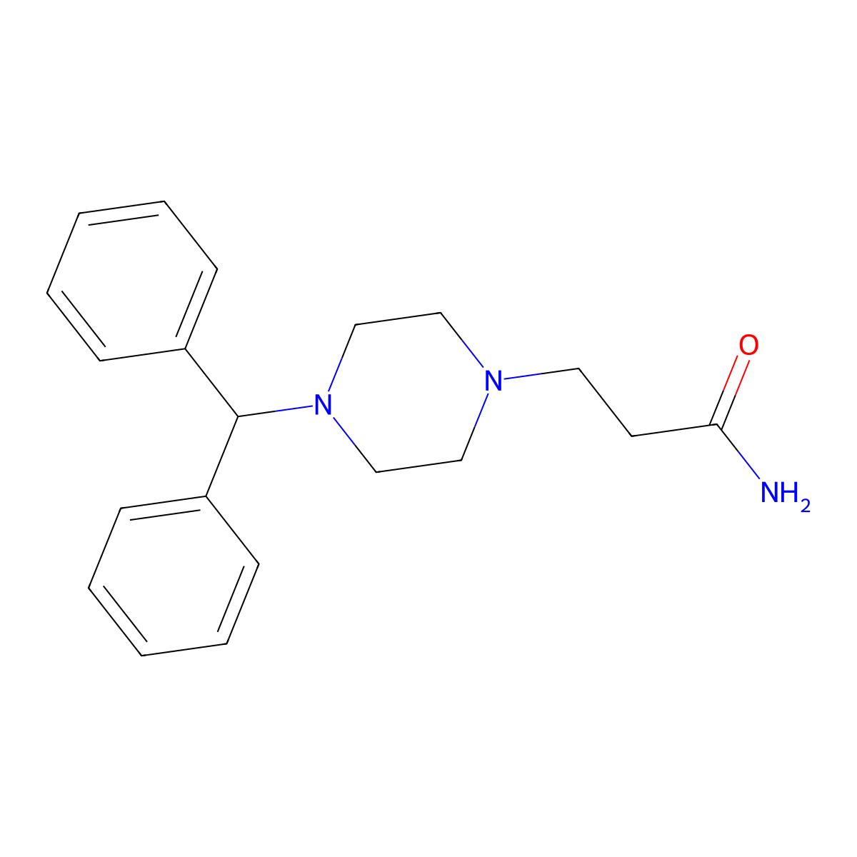3-[4-(Diphenylmethyl)-1-piperazinyl]propanamide molecular structure, CAS 1211691-72-3