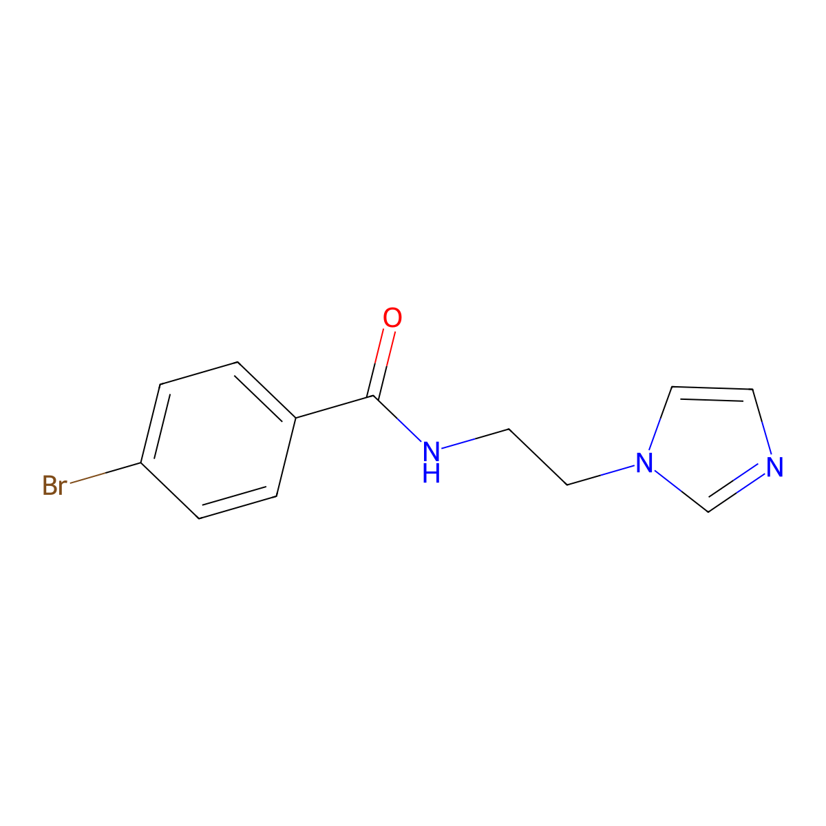 n-(2-(1h-Imidazol-1-yl)ethyl)-4-bromobenzamide molecular structure, CAS 1211693-60-5