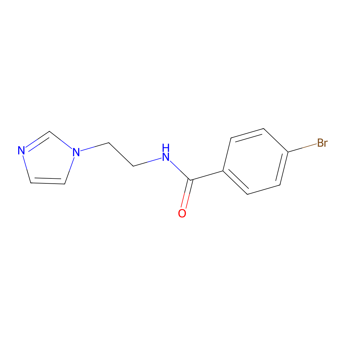 n-(2-(1h-Imidazol-1-yl)ethyl)-4-bromobenzamide molecular structure, CAS 1211693-60-5