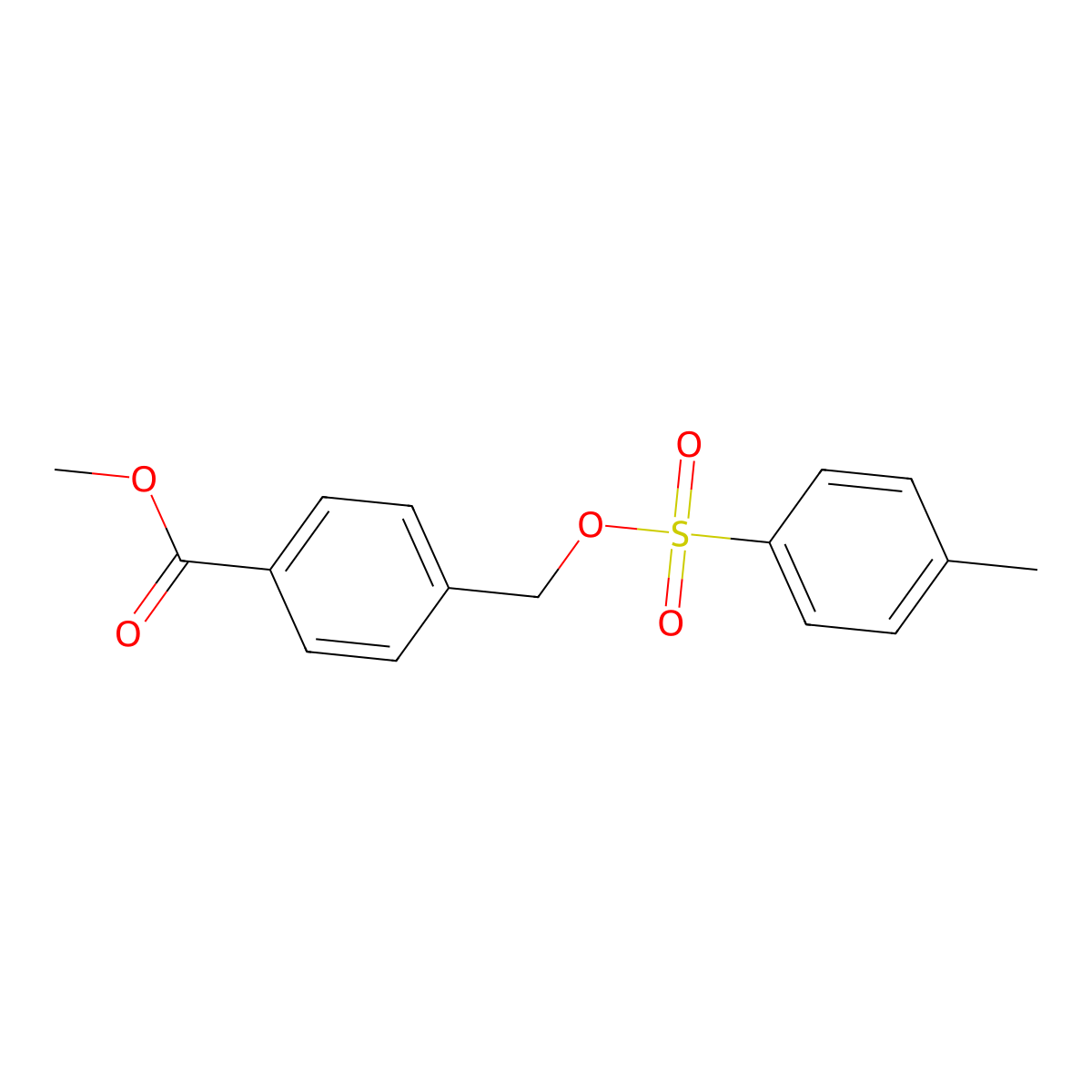 Methyl 4-{[(4-methylbenzenesulfonyl)oxy]methyl}benzoate molecular structure, CAS 121170-55-6