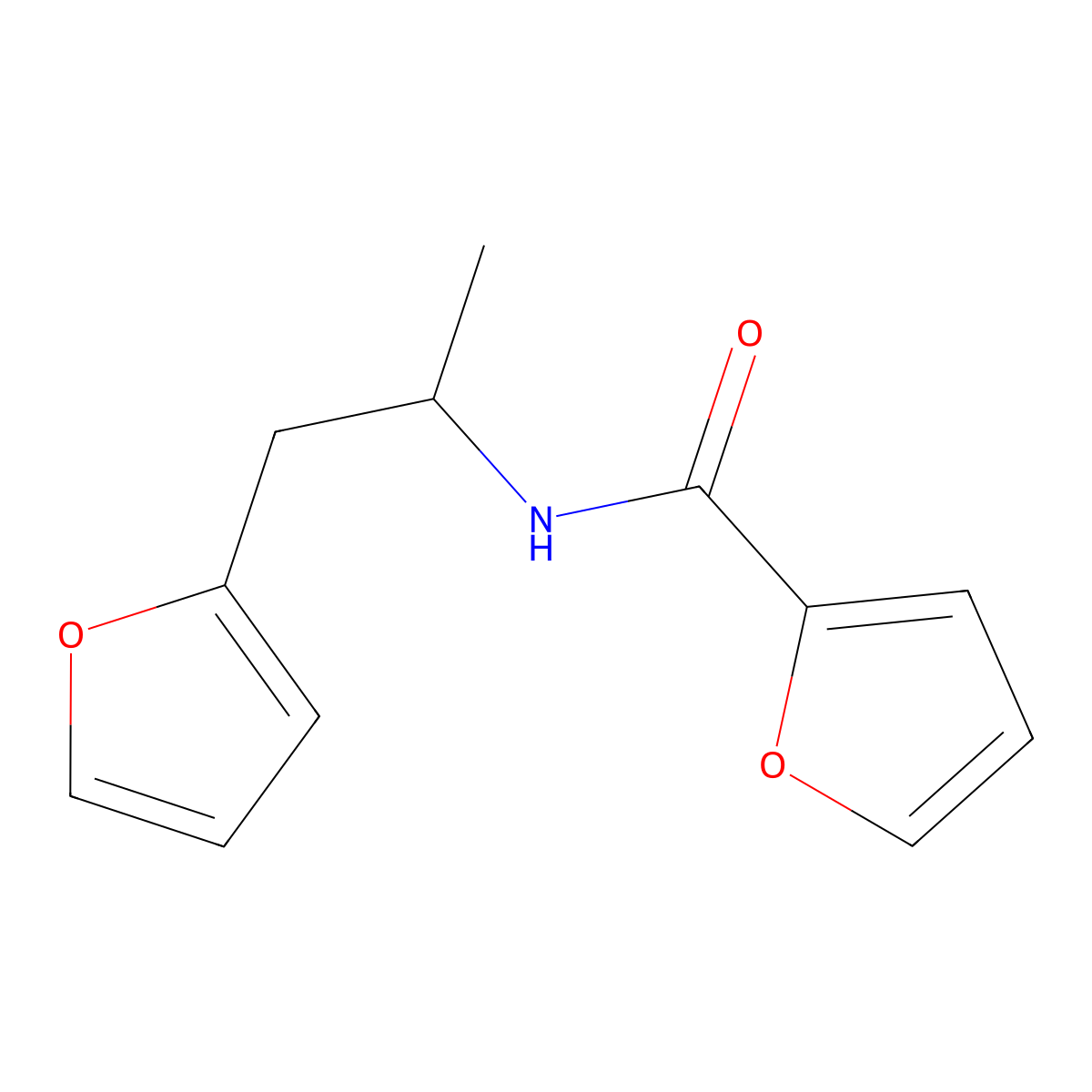 N-(1-(furan-2-yl)propan-2-yl)furan-2-carboxamide molecular structure, CAS 1211702-00-9
