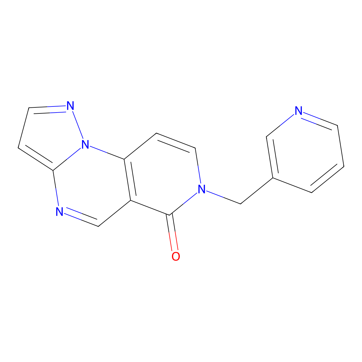 7-(pyridin-3-ylmethyl)pyrazolo[1,5-a]pyrido[3,4-e]pyrimidin-6(7H)-one molecular structure, CAS 1211708-47-2