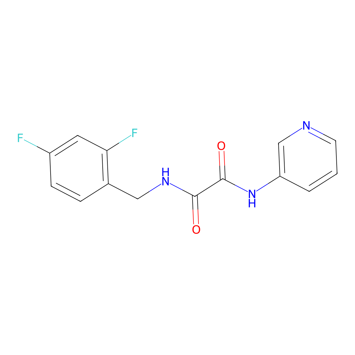 N1-(2,4-difluorobenzyl)-N2-(pyridin-3-yl)oxalamide molecular structure, CAS 1211709-44-2