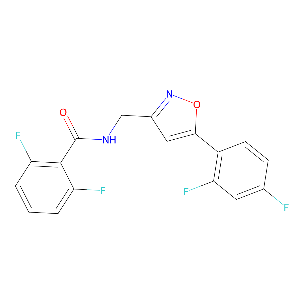 N-{[5-(2,4-difluorophenyl)-1,2-oxazol-3-yl]methyl}-2,6-difluorobenzamide molecular structure, CAS 1211720-08-9
