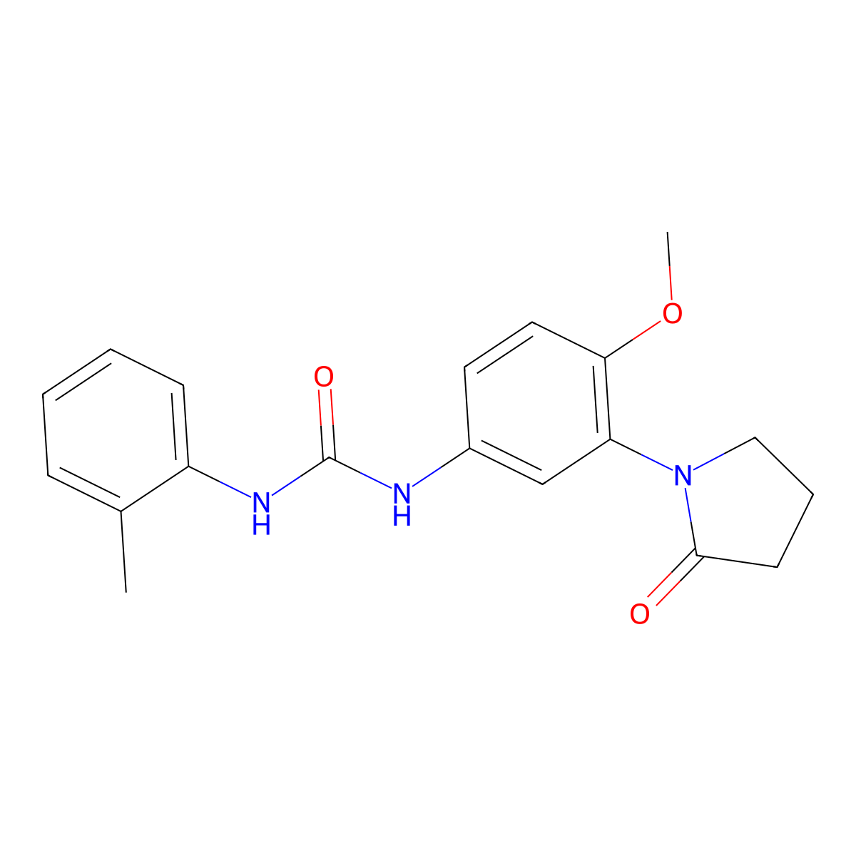 1-(4-Methoxy-3-(2-oxopyrrolidin-1-yl)phenyl)-3-(o-tolyl)urea molecular structure, CAS 1211726-81-6