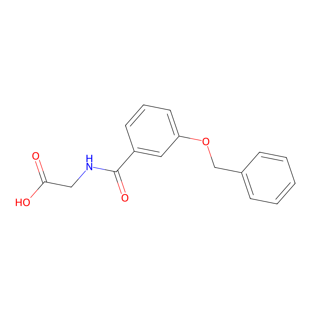 2-{[3-(Benzyloxy)phenyl]formamido}acetic acid molecular structure, CAS 1211741-22-8