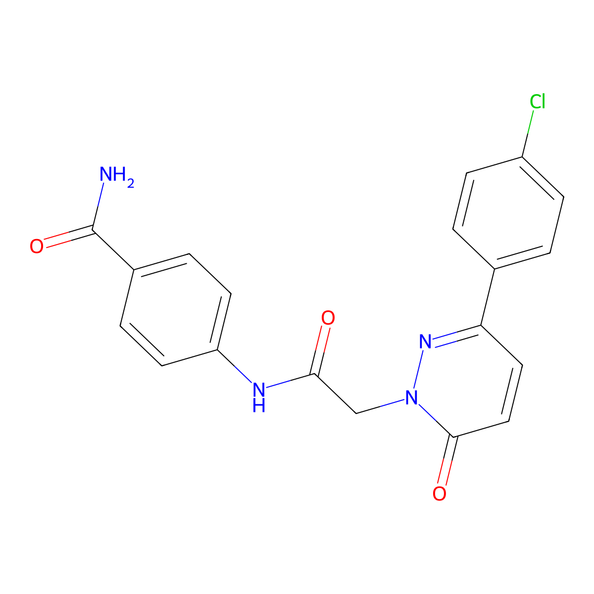 4-({[3-(4-chlorophenyl)-6-oxopyridazin-1(6H)-yl]acetyl}amino)benzamide molecular structure, CAS 1211742-17-4