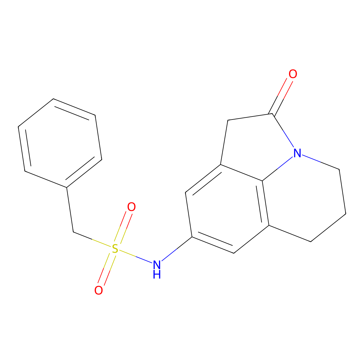 N-{2-oxo-1-azatricyclo[6.3.1.0^{4,12}]dodeca-4(12),5,7-trien-6-yl}-1-phenylmethanesulfonamide molecular structure, CAS 1211744-02-3