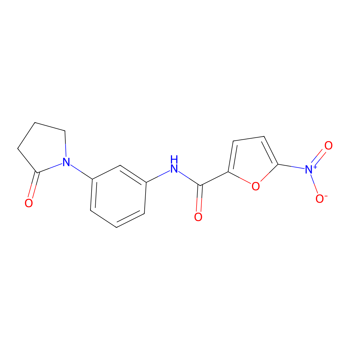 5-nitro-N-[3-(2-oxopyrrolidin-1-yl)phenyl]furan-2-carboxamide molecular structure, CAS 1211752-92-9